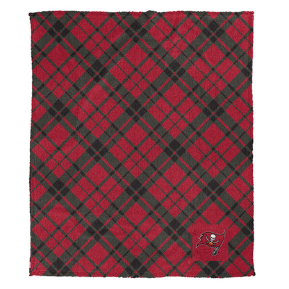 NFL Team Plaid Sherpa Logo Patch Throw