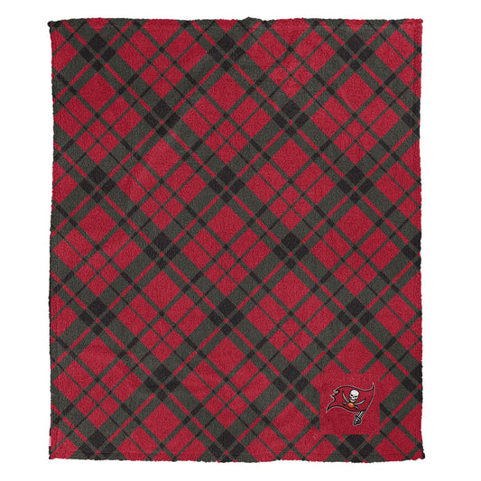 NFL Team Plaid Sherpa Logo Patch Throw
