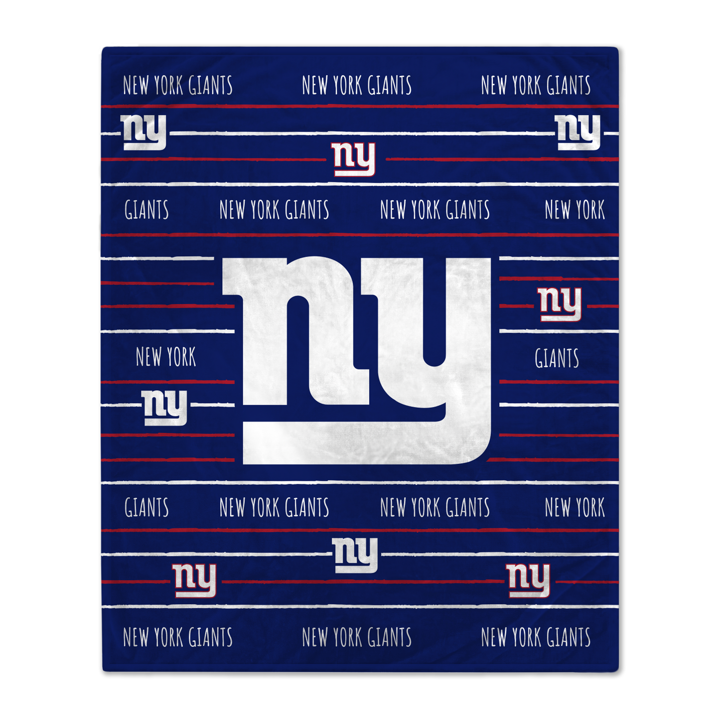 New York Giants NFL Team Center Stripe Logo Throw 50x60