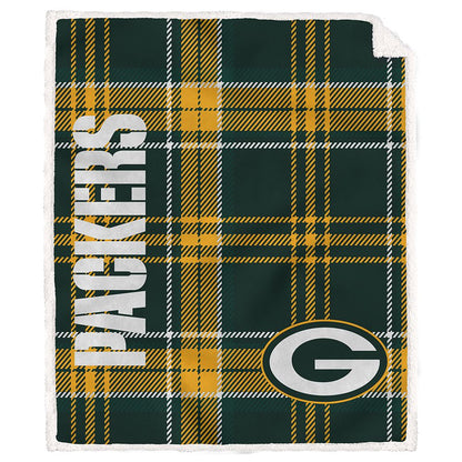 NFL Team Classic Plaid Sherpa Throw