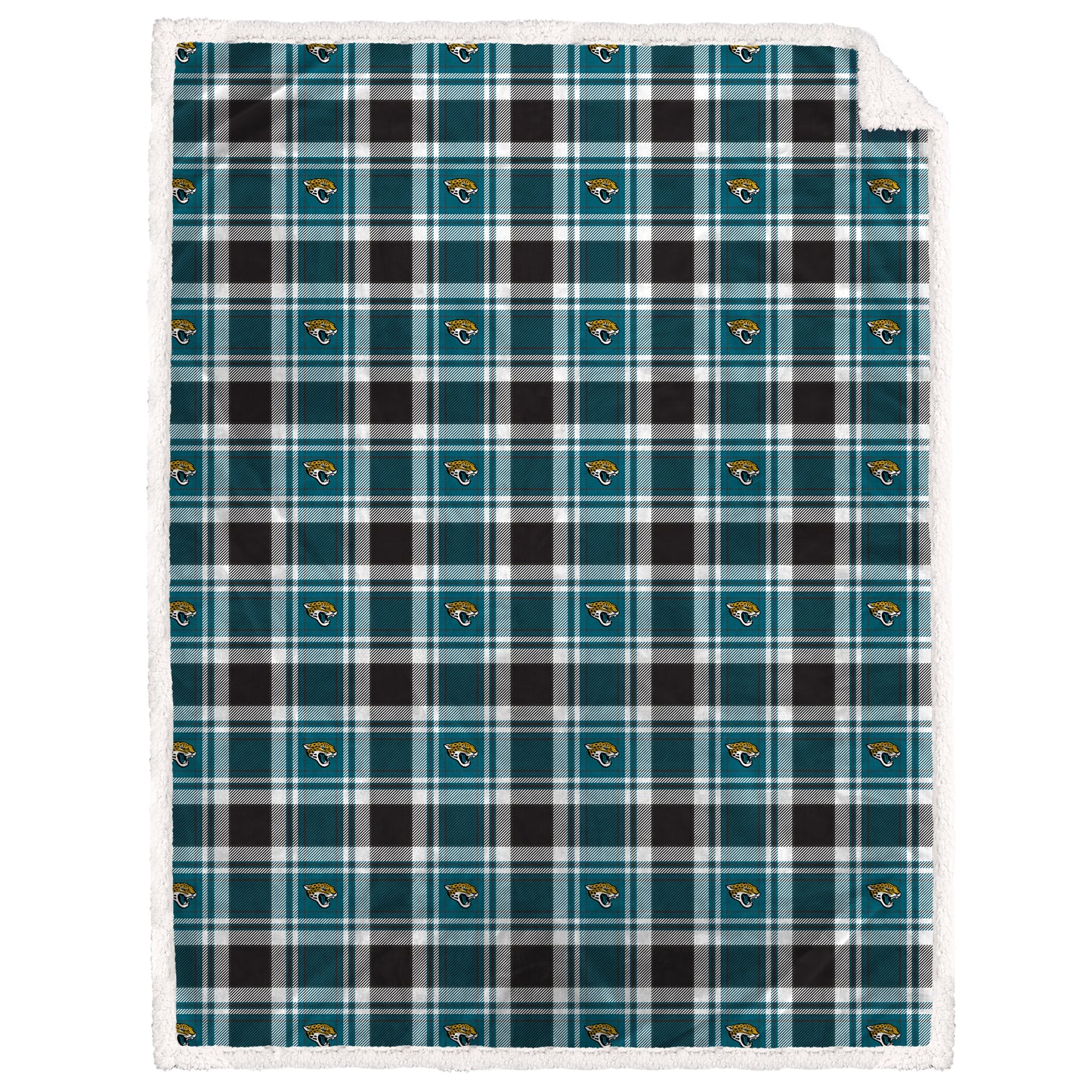 NFL Team Plaid Sherpa Oversized Blanket