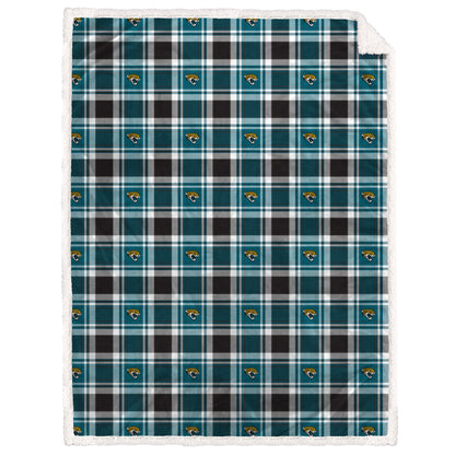 NFL Team Plaid Sherpa Oversized Blanket