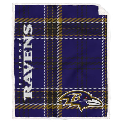 NFL Team Classic Plaid Sherpa Throw