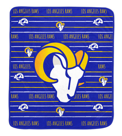 NFL Team Center Stripe Logo Fleece Throw