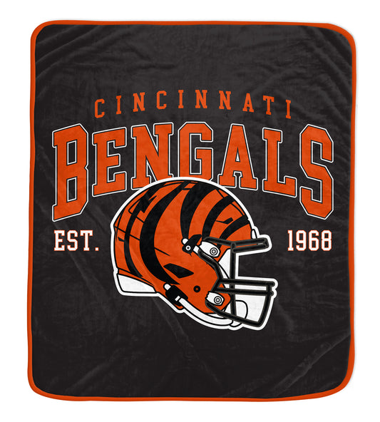 NFL Team Vintage Helmet Fleece Throw