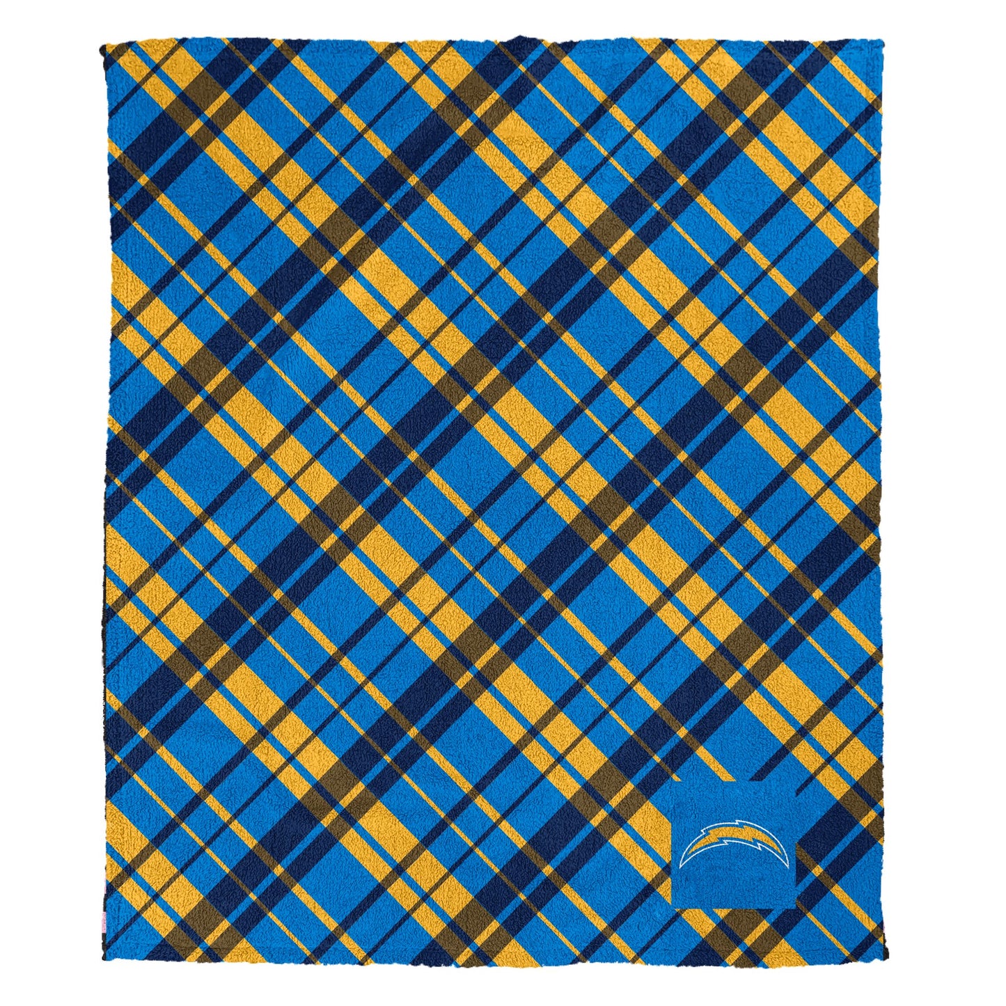 NFL Team Plaid Sherpa Logo Patch Throw
