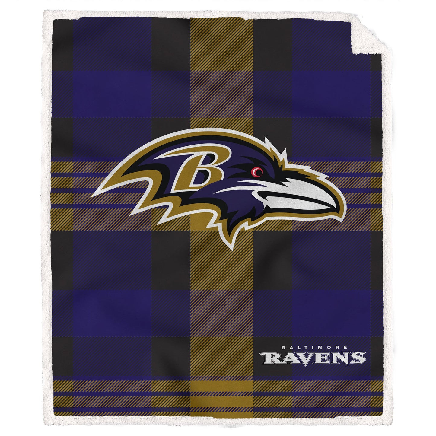 Baltimore Ravens NFL Team Classic Plaid Blanket 60x70