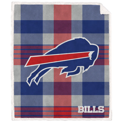 NFL Team Classic Plaid Sherpa Blanket