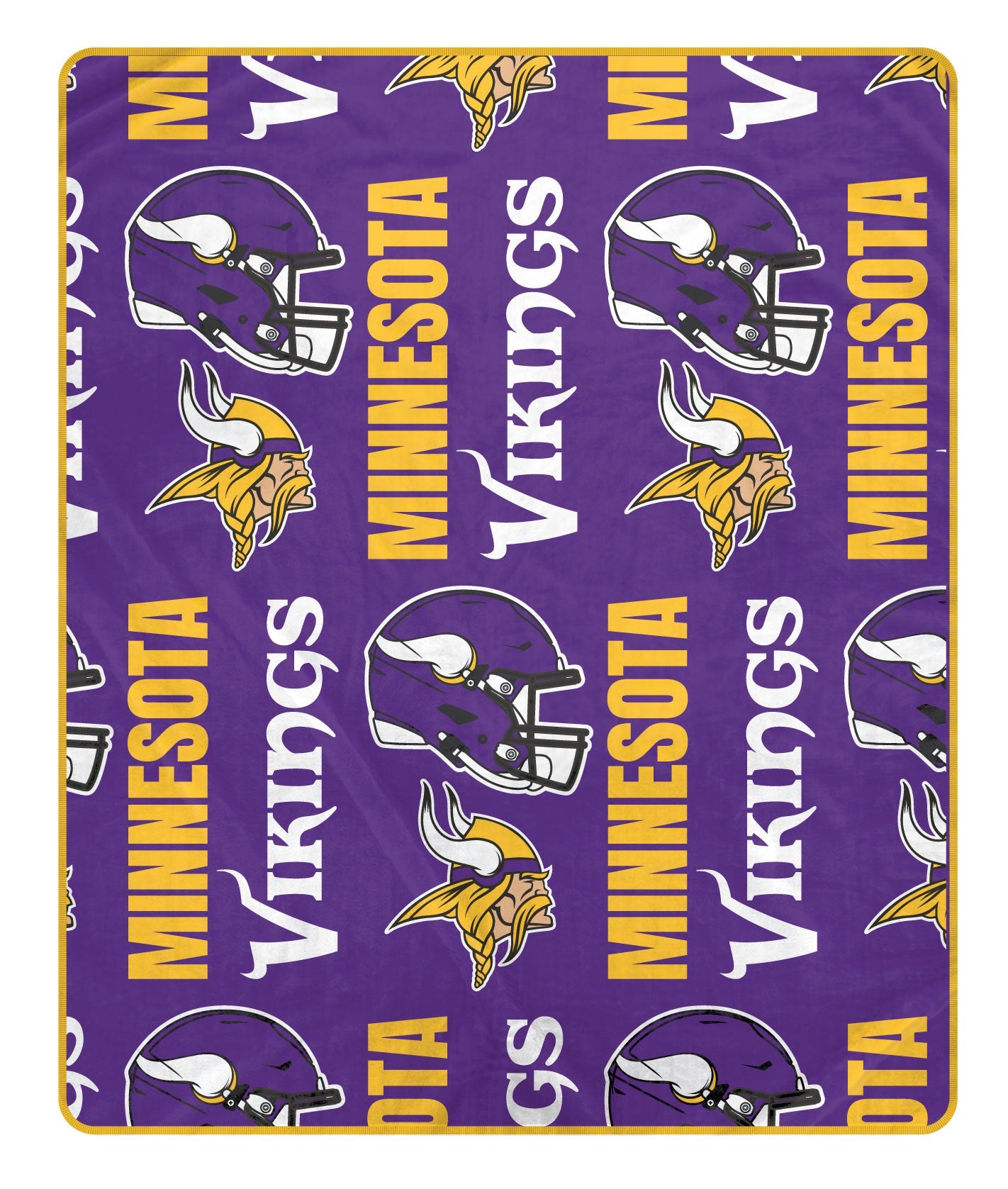 Minnesota Vikings NFL Team Classic Logo Allover Throw 50x60