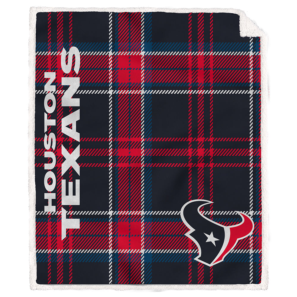 NFL Team Classic Plaid Sherpa Throw