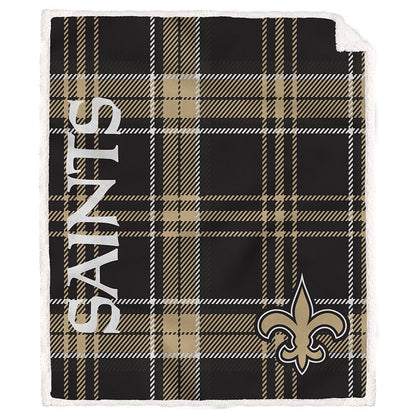 NFL Team Classic Plaid Sherpa Throw