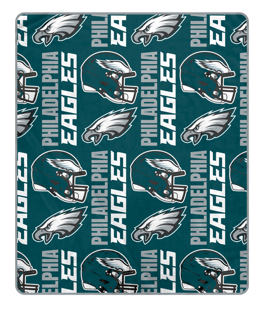 Philadelphia Eagles NFL Team Classic Logo Allover Throw 50x60