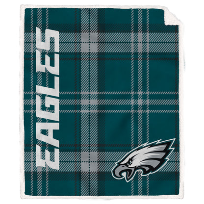 NFL Team Classic Plaid Sherpa Throw