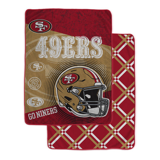 San Francisco 49ers NFL Team Helmet Fleece Blanket 60x80