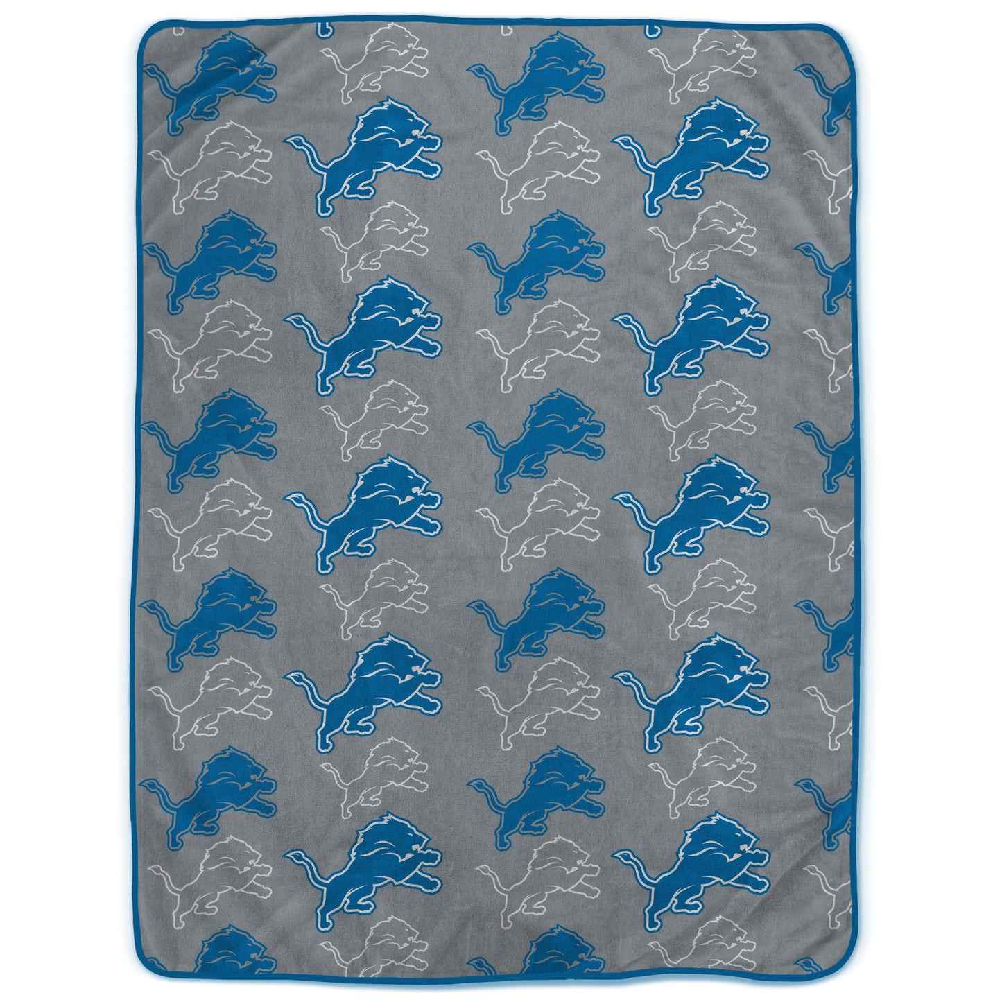 Detroit Lions NFL Team Logomania XL Blanket 66x95