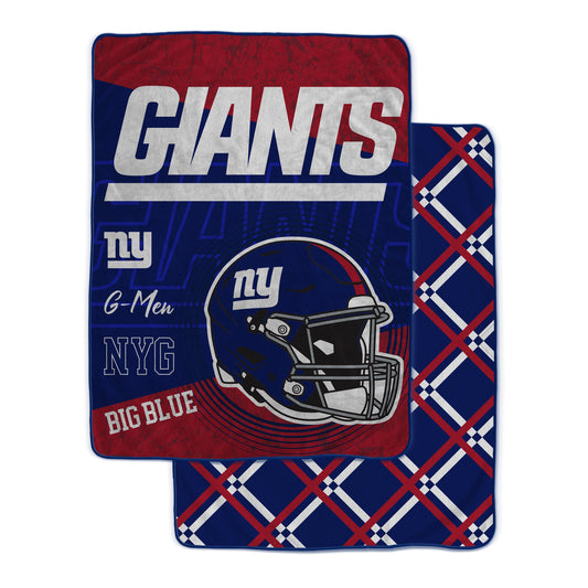 New York Giants NFL Team Helmet Fleece Blanket 60x80
