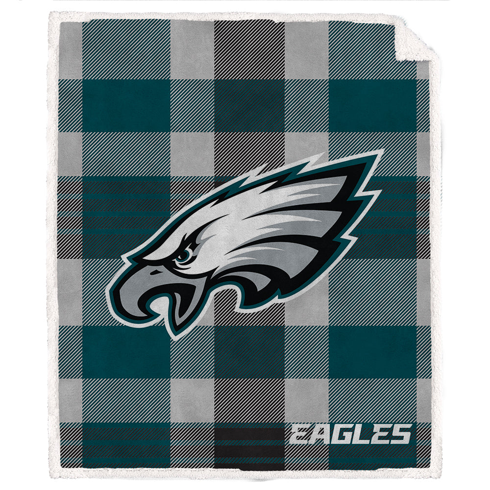 NFL Team Classic Plaid Sherpa Blanket
