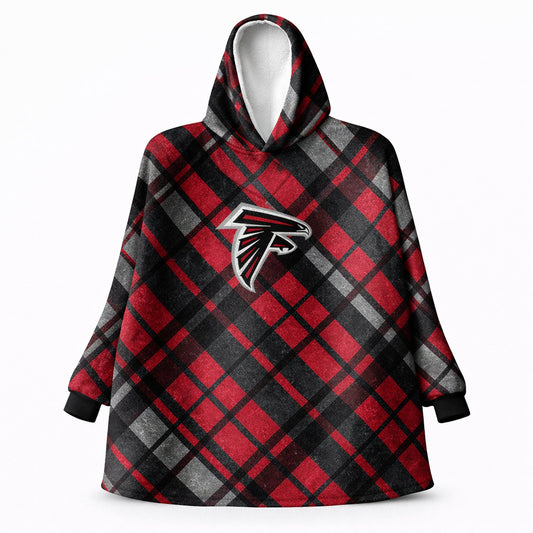 Atlanta Falcons NFL Team Cozy Sherpa Hoodie - One Size Fits Most