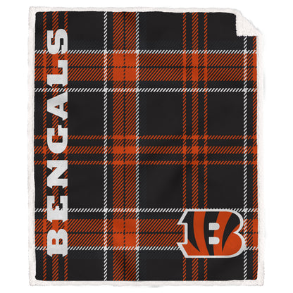 NFL Team Classic Plaid Sherpa Throw