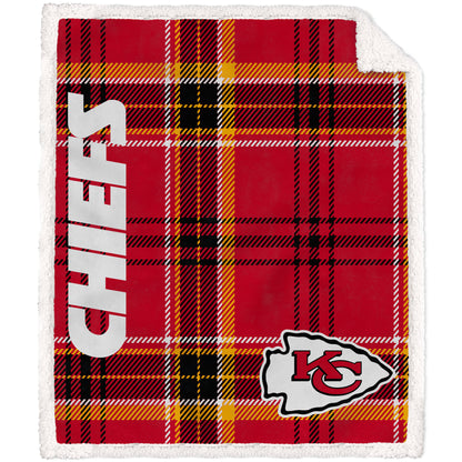 NFL Team Classic Plaid Sherpa Throw