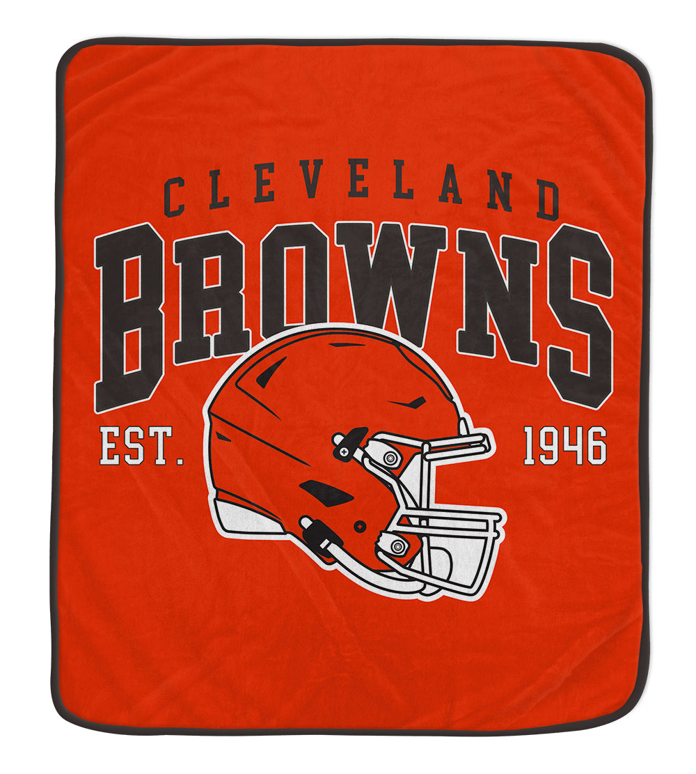 NFL Team Vintage Helmet Fleece Throw