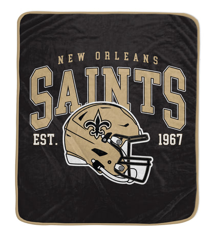 NFL Team Vintage Helmet Fleece Throw