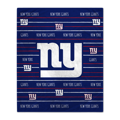 NFL Team Center Stripe Logo Fleece Throw