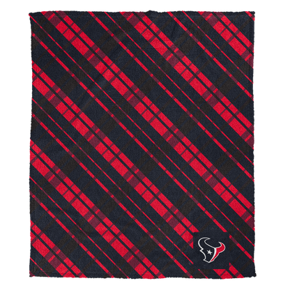 NFL Team Plaid Sherpa Logo Patch Throw