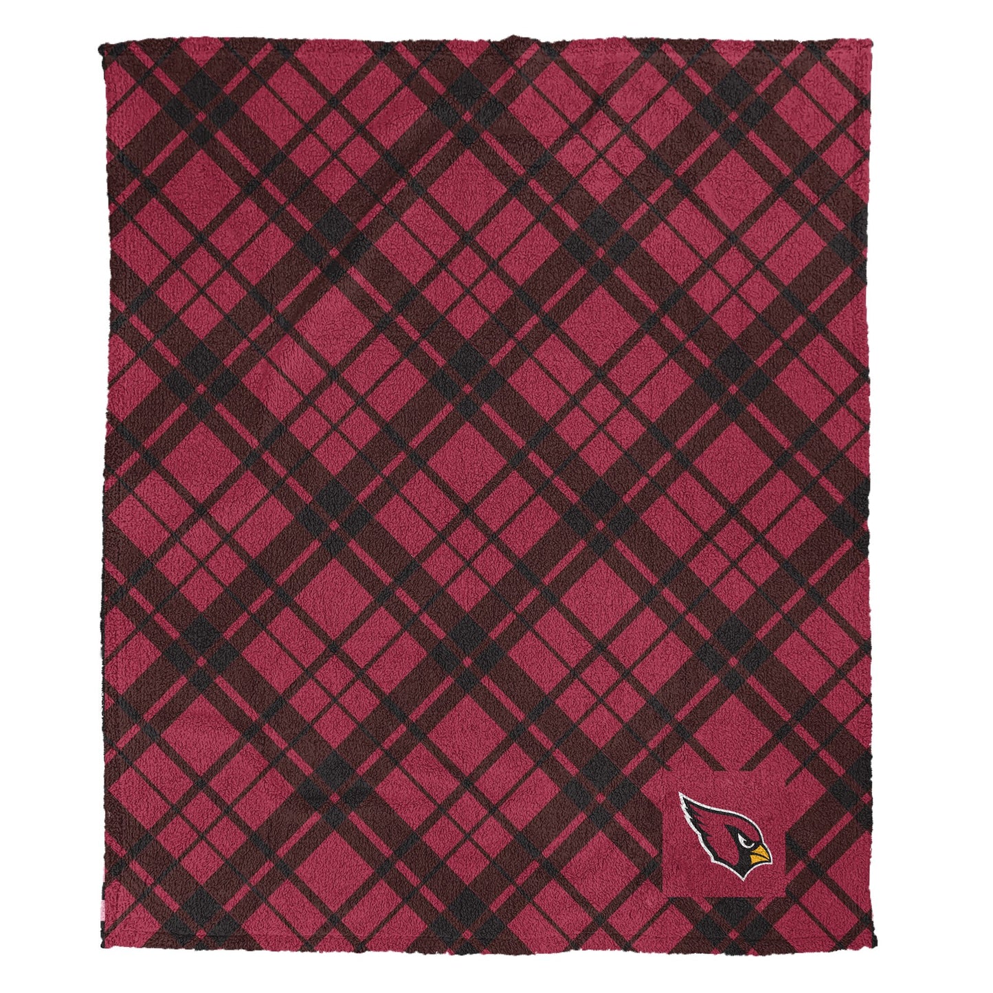 NFL Team Plaid Sherpa Logo Patch Throw