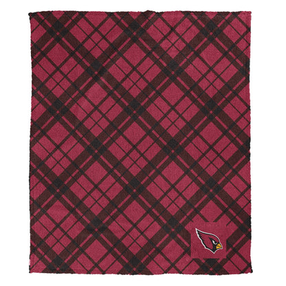 NFL Team Plaid Sherpa Logo Patch Throw