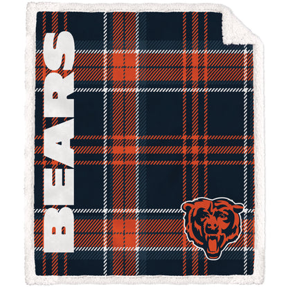 NFL Team Classic Plaid Sherpa Throw