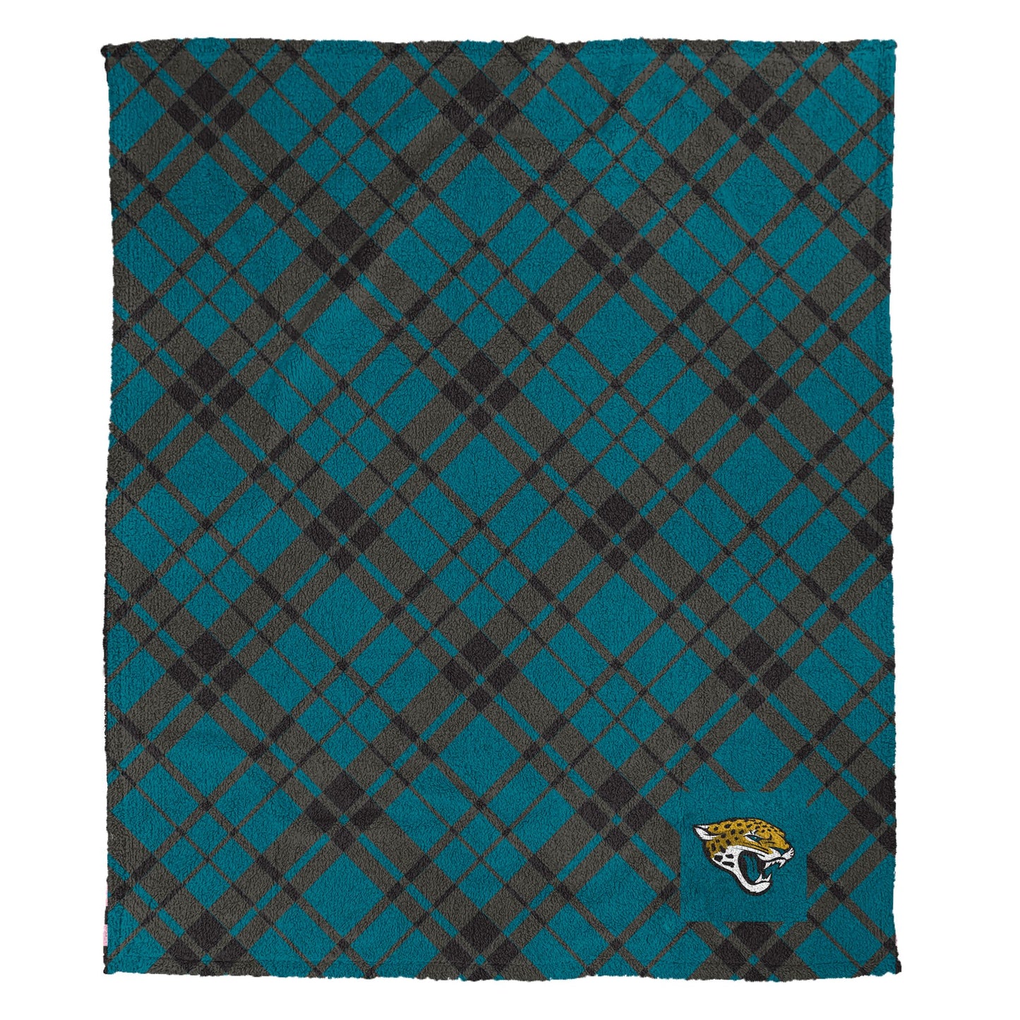 NFL Team Plaid Sherpa Logo Patch Throw
