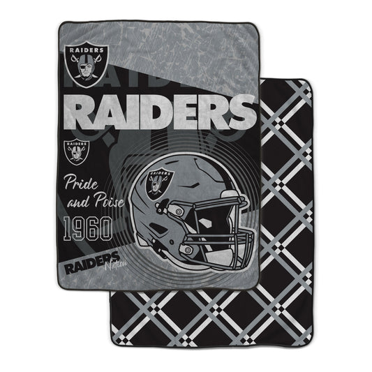 Las Vegas Raiders NFL Team Helmet Fleece Blanket 60x80