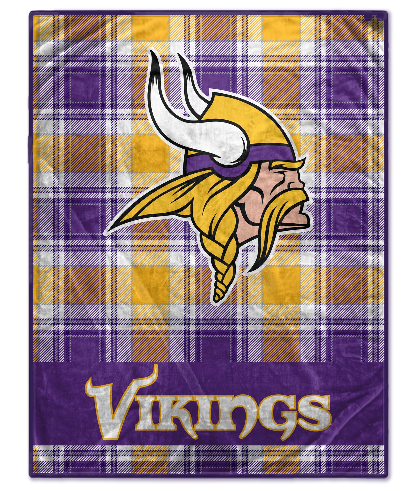 NFL Team Helmet Oversized Plaid Blanket