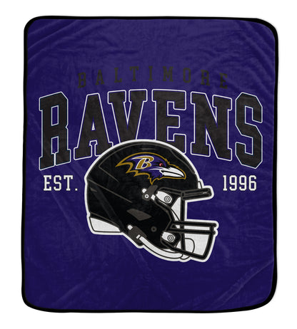 NFL Team Vintage Helmet Fleece Throw