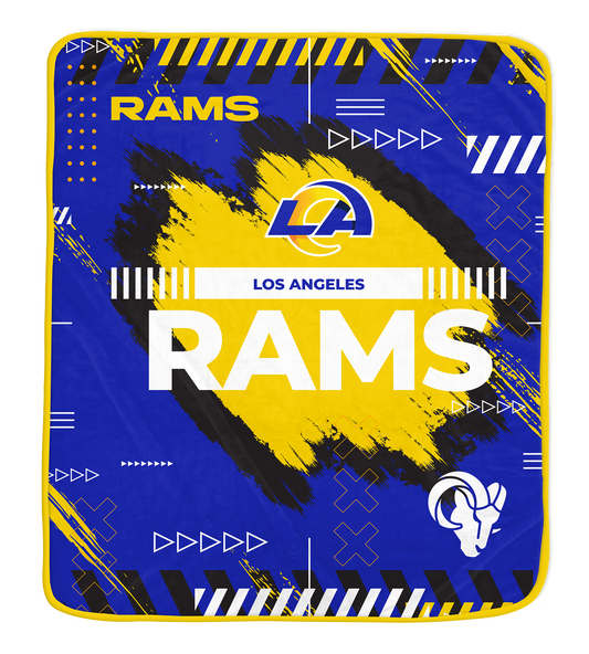 Los Angeles Rams NFL Team Modern Logo Blanket 60x72