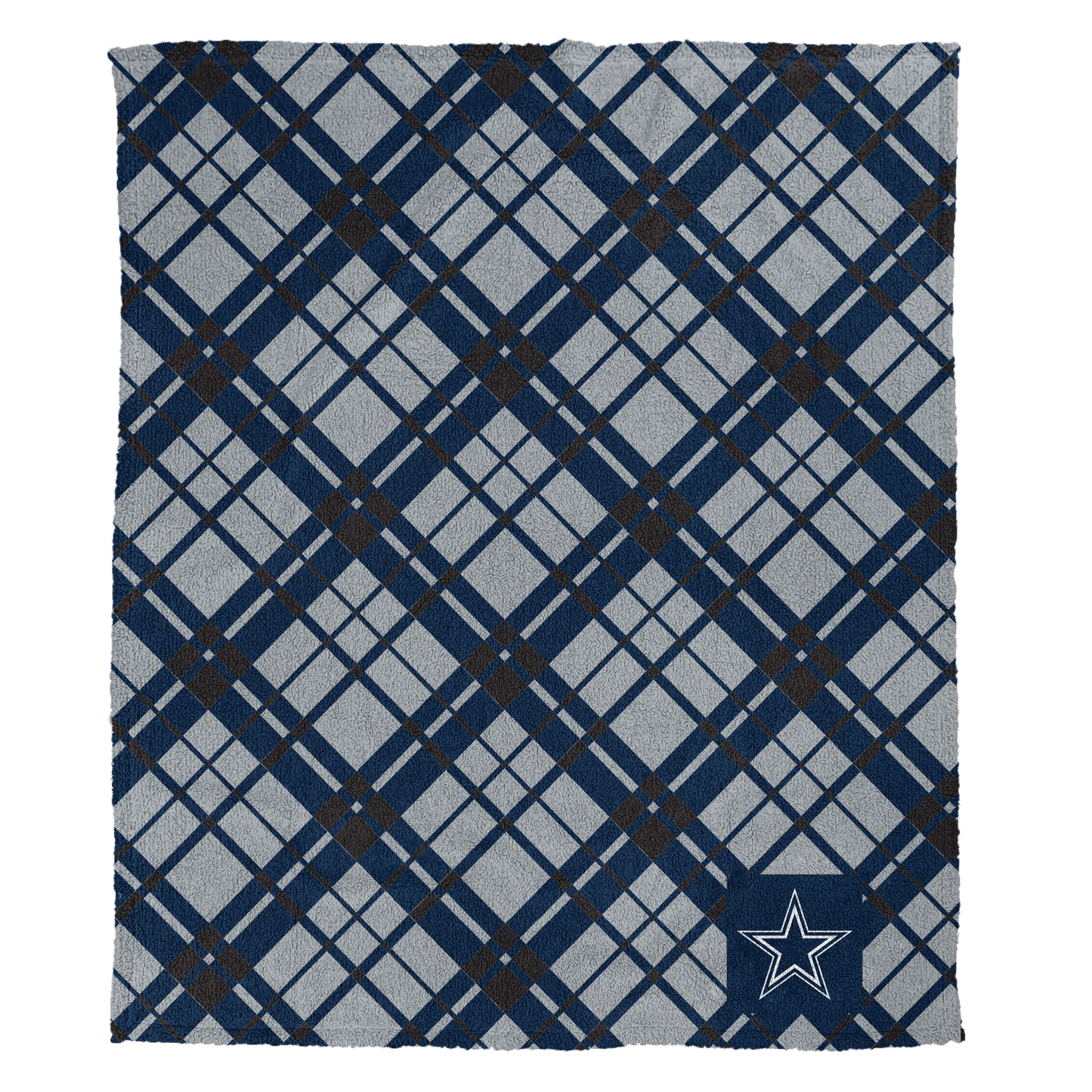 NFL Team Plaid Sherpa Logo Patch Throw