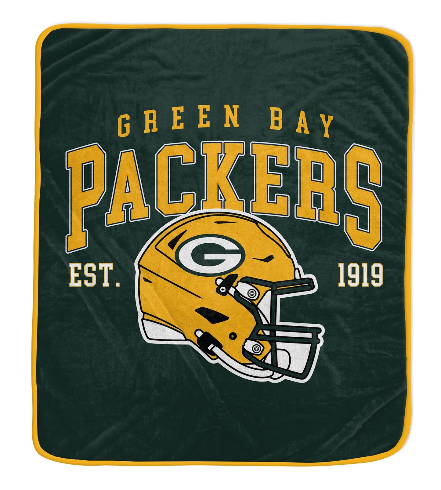 Green Bay Packers NFL Team Vintage Helmet Cozy Throw 50x60