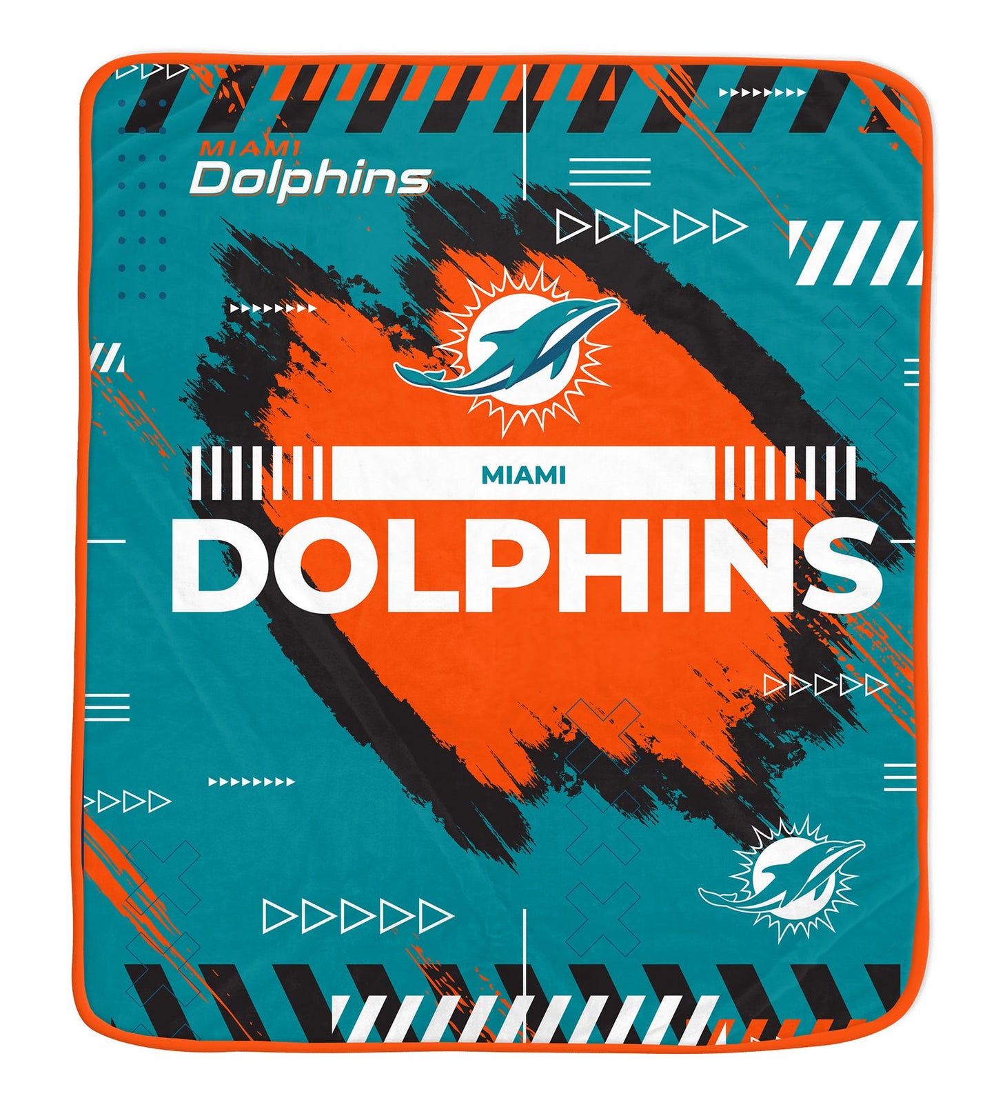 Miami Dolphins NFL Team Modern Logo Blanket 60x72