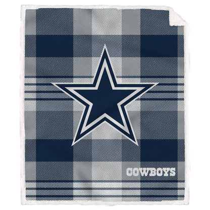 NFL Team Classic Plaid Sherpa Blanket