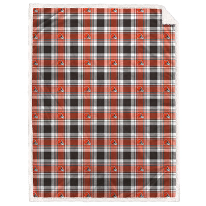 NFL Team Plaid Sherpa Oversized Blanket