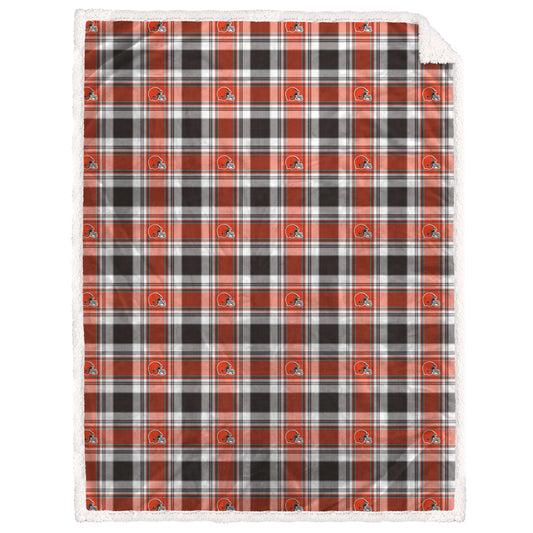NFL Team Plaid Sherpa Oversized Blanket