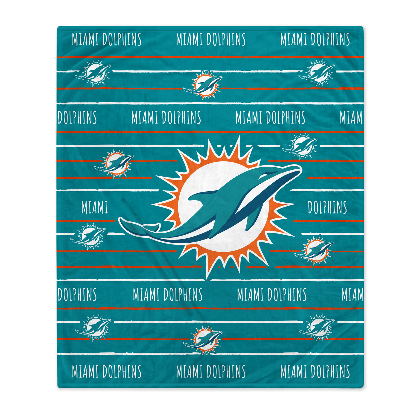 NFL Team Center Stripe Logo Fleece Throw