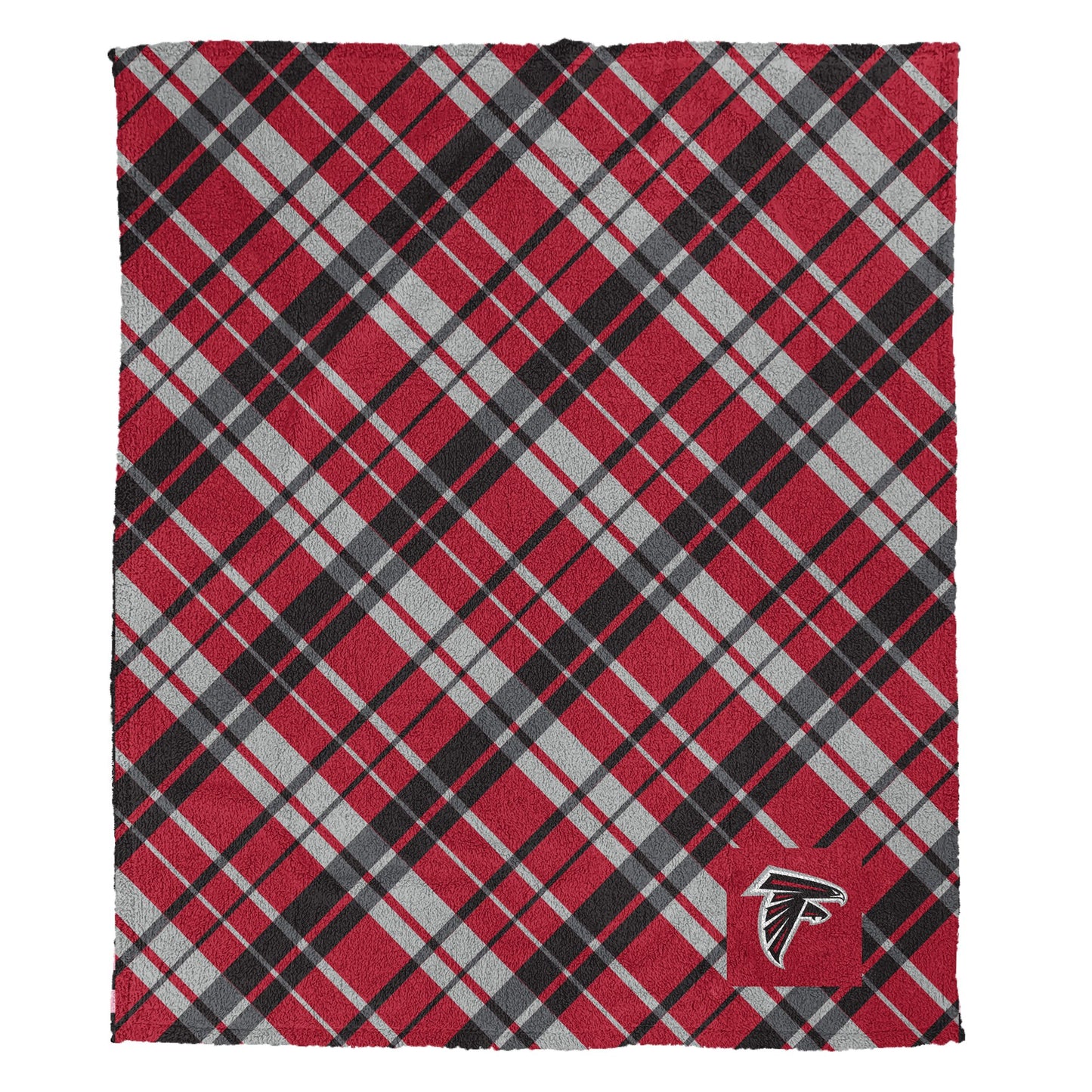 NFL Team Plaid Sherpa Logo Patch Throw