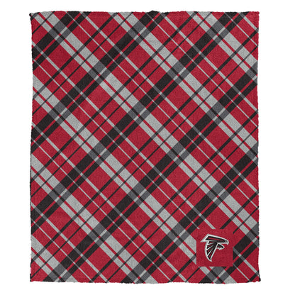 NFL Team Plaid Sherpa Logo Patch Throw