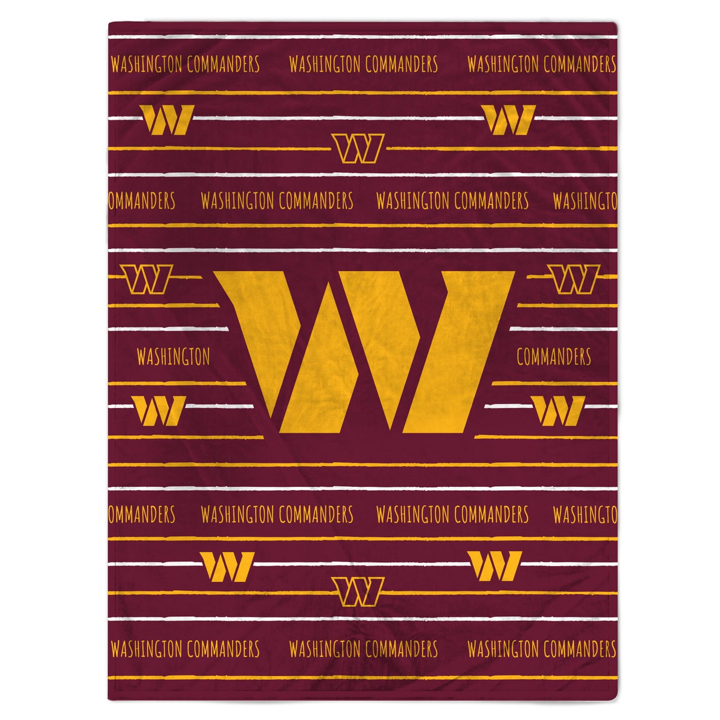 Washington Commanders NFL Team Center Stripe Logo Throw 50x60
