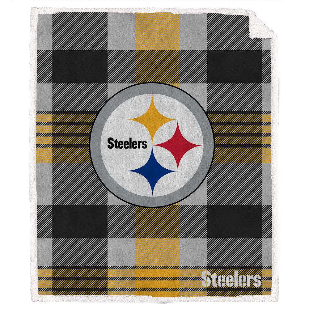 NFL Team Classic Plaid Sherpa Blanket