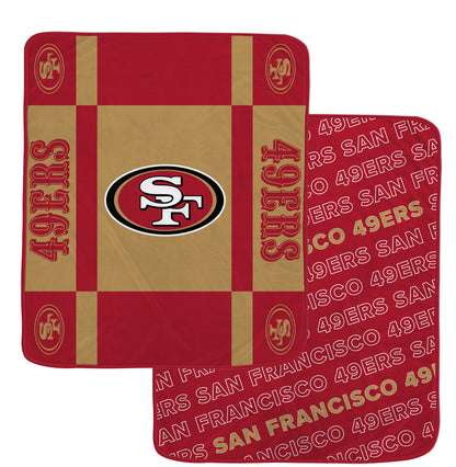NFL Team Reversible Logo Fleece Throw