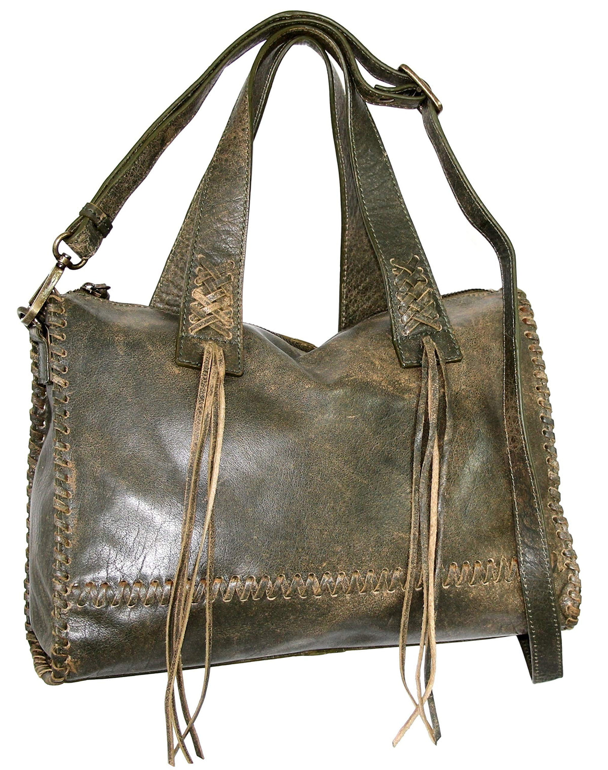 Payton Convertible Satchel - Green