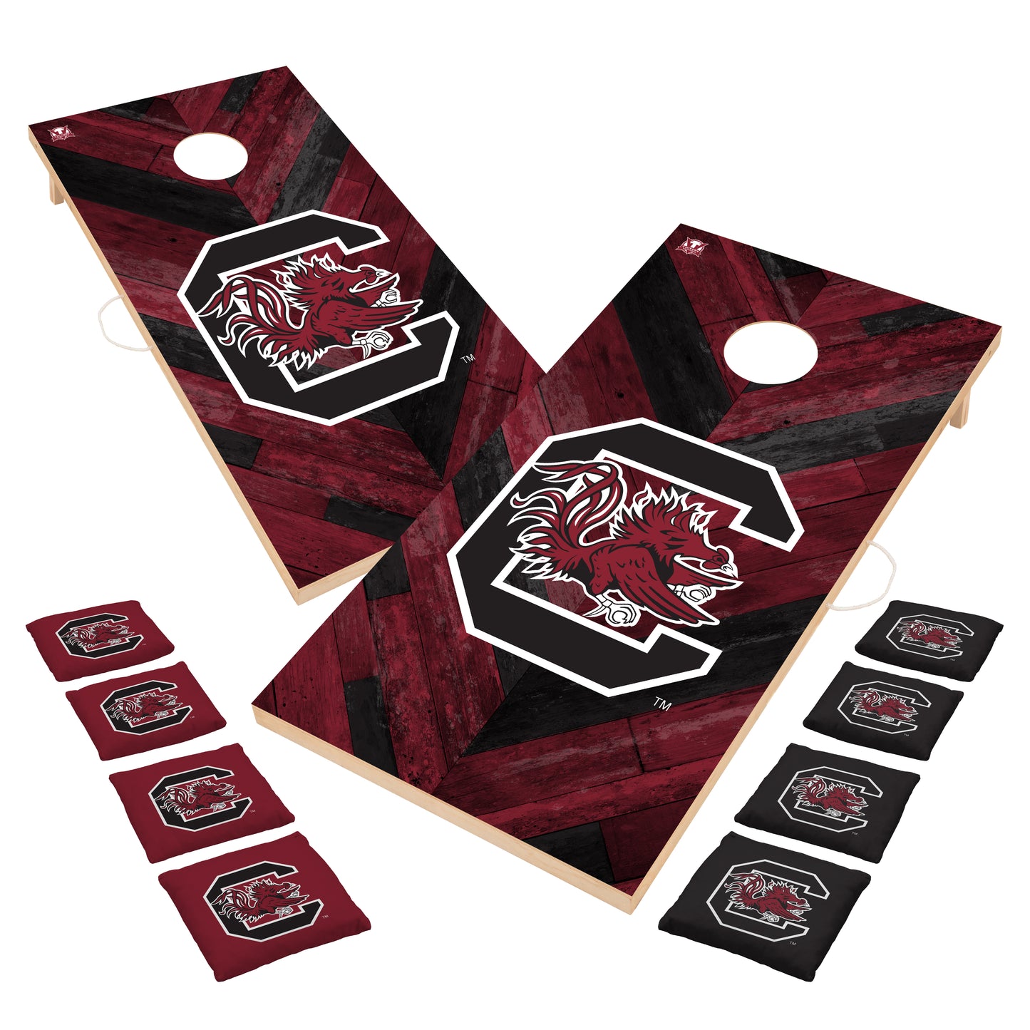 College Team 2x4 Solid Wood Cornhole Game